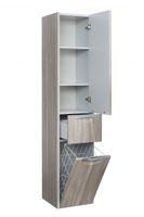 Шкаф-колонна СИЛЬВА 30, подвесная, правая, дуб фьорд 1A215603SIW6R — фото 2, Шкафы для ванной