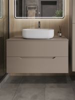 Товар: Orange Line тумба с раковиной подвесная 100 см, латте/белый арт-Li-100TuLMDF+B07-540W - фото 3 Orange Line тумба с раковиной подвесная 100 см, латте/белый арт-Li-100TuLMDF+B07-540W — фото 3, Тумбы с раковиной