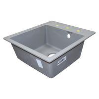 Кухонная мойка AZARIO Milas 480х420х197 кварцевая, прямоугольная, сифон в комплекте, цвет Серый арт-CS00097667 — фото 1, Кухонные мойки