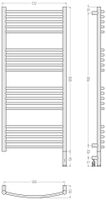 Полотенцесушитель электрический Сунержа Богема 3.1 выгнутая 1200х500 МЭМ правый Без покрытия 00-6003-1250 — фото 3, Электрические полотенцесушители