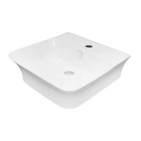Раковина накладная Azario 410х410х125 квадратная, белый глянец арт-AZ-2257 — фото 5, Раковины накладные