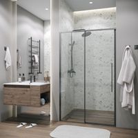 Дверь в нишу Grossman Galaxy (120х195) графит сатин,стекло прозрачное,раздвижная, 1 место арт-100.K33.01.120.42.00 — фото 2, Раздвижные душевые двери