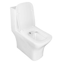 Унитаз моноблок с функцией биде Azario Lodi 350х665х750 напольный, безободковый, горизонтальный слив, сиденье дюропласт микролифт арт-AZ-8617B — фото 1, Напольные унитазы