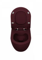 CREAVIT FREE Унитаз подвесной безободковый с биде БЕРРИ МАТОВЫЙ арт-FE322-00BR00E-0000 — фото 2, Подвесные унитазы