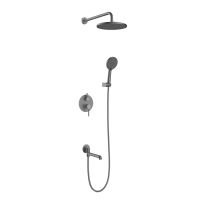 Душевая система встраиваемая Raglo , графит арт-R20.27.09 — фото 1, Встраиваемые душевые комплекты