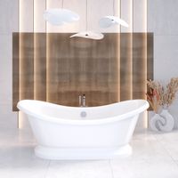 Ванна FIDJI 190 см из литьевого мрамора NOVA GEL / Aqua de Marco 1190WFID_GEL — фото 1, Ванны