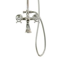 PRESTIGE Душевой настенный гарнитур (см-ль д/ванны/колонна ARCO/верхний душ/шланг/ручной душ), хром 32791 — фото 4, Душевые гарнитуры