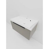 Тумба под раковину подвесная La Fenice SIMPLA FNC-01-SIM-C-80, бежевая — фото 4, Тумбы под раковину