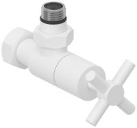 Вентиль Вентиль Сунержа угловой крест (G 1/2" НР х G 3/4" НГ) Матовый белый арт-30-1408-1234 — фото 3, Комплектующие для полотенцесушителей