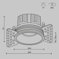 Товар: Встраиваемый светильник Technical DL058-7W2.7K-TRS-B - фото 8 Встраиваемый светильник Technical DL058-7W2.7K-TRS-B — фото 8, Точечные светильники