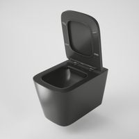 Унитаз подвесной Grossman (520х360х370) безободковый,черный матовый с тонкой крышкой,микролифт,1 место арт-GR-4441BMS — фото 2, Подвесные унитазы