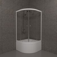 ДО Ультра 90*90 Б (5 мест+сифон D50) арт-Щ0000061800 — фото 1, Душевые уголки четверть круга