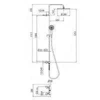 Душевая система Bossini Elios L10052.030 с термостатом цвет хром — фото 2, Душевые системы