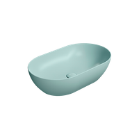 раковина накладная PURA 60x37 без перелива голубой матовый арт-883415 — фото 2, Раковины накладные