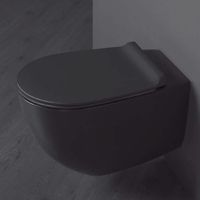 Комплект унитаз SIMAS VIGNONI подвесной безободковый с сиденьем с микролифтом цвет черный матовый VI18/F85.NM +VI004.NM +VI19/F85.NM Биде SIMAS VIGNONI подвесное с одним отверстием цвет черный матовый VI18/F85.NM +VI004.NM +VI19/F85.NM — фото 4, Биде подвесные