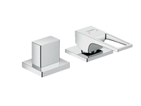 Смеситель для ванны, Hansgrohe, Metropol, тип открывания воды-однорычажный, тип регулирования воды-керамический узел смешивания, тип установки-на борт ванны, отверстия для монтажа-2, внутренняя часть-необходимо заказать, цвет-хром, регулируемое ограничение температуры арт-74548000 — фото 1, Смеситель для ванны