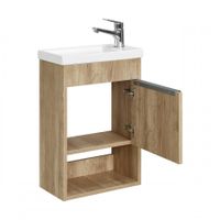 Тумба-умывальник ХОУП 40, 1 дв., подвесная, орех (под раковину МИРАНДА 40) 1A287101HP6C0 — фото 4, Тумбы под раковину