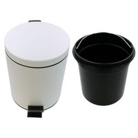 GIFORTES Ведро д/мусора 5 литров круглое, с крышкой SOFT CLOSE, белый матовый арт-32671 — фото 5, Мусорные ведра