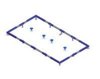 Монтажный комплект, Villeroy&Boch, ViFrame, для больших душевых поддонов (от 1000 x 1000) из керамики или акрила, включая 4 средние ножки арт-U91412200 — фото 1, Комплектующие для душевого оборудования