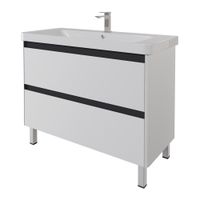 Товар: Тумба LUXURY PLUS, 105 см, подвесная/напольная, 2 ящик, белый матовый 99.2033 - фото 1 Тумба LUXURY PLUS, 105 см, подвесная/напольная, 2 ящик, белый матовый 99.2033 — фото 1, Тумбы под раковину