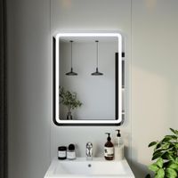 Зеркало Бриклаер Эстель-1 60 с подсветкой LED, кнопочный выключатель 4627125414213 — фото 5, Зеркала в ванную комнату