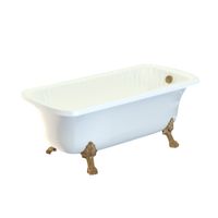 OLIVIA Ванна 174x83хH66 см. белая, на лапах "LEONE" LUX, слив/перелив бронза 24384 — фото 1, Ванны