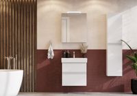 OLETA Зеркальный шкаф 60, правый, белый глянец арт-A857646806 — фото 5, Зеркальные шкафы в ванную