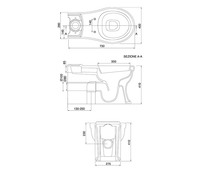 Унитаз Scarabeo Castellana со средним бачком цвет белый/хром арт-5308+5365CR — фото 3, Напольные унитазы