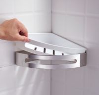 Полка угловая Timo Luiro 18577/13 никель — фото 1, Полки для ванной и душа