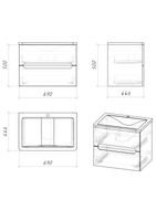 Тумба подвесная "АДЕЛЬ-НОРМА-70 см" с 2-я ящ. белая (ум. Aдель-70) арт-107017 — фото 4, Тумбы под раковину