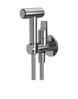 Гигиенический душ, Fima Carlo Frattini, Collettivita', смеситель-в комплекте, кнопочный ручной душ, шланг-есть, длина шланга, мм-1200, держатель-в комплекте, внутренняя часть-необходимо заказать, цвет-хром арт-F2320/4CR — фото 1, Гигиенические души