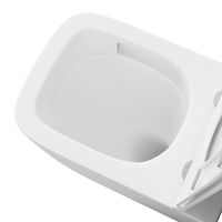 Унитаз подвесной Grossman (485х345х400) безободковый,белый с тонкой крышкой,микролифт,смыв торнадо,закрытое дно,1 место арт-GR-4497SQC — фото 9, Подвесные унитазы