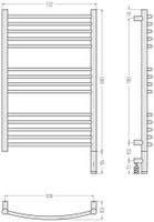 Полотенцесушитель электрический Сунержа Богема 3.1 выгнутая 800х500 МЭМ правый Матовый чёрный 31-6003-8050 — фото 3, Электрические полотенцесушители