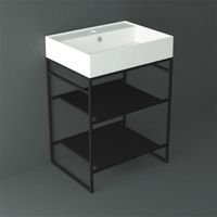 Металлическая структура SIMAS AGILE напольная цвет черный матовый AGSA61 — фото 1, Консоли для раковины