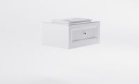 Тумба Классик 80 с 1ящ белый мат. с раковиной Ретро бел гл. и столешницей Solid бел гл. арт-4631177714092 — фото 3, Тумбы с раковиной