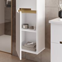 Товар: Пенал ORKA Lodi 40 подвесной, белый, золото, универсальный 3007784 - фото 3 Пенал ORKA Lodi 40 подвесной, белый, золото, универсальный 3007784 — фото 3, Пеналы для ванной комнаты