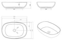 Раковина накладная прозрачная ABBER Kristall красная арт-AT2805Rubin — фото 4, Раковины накладные