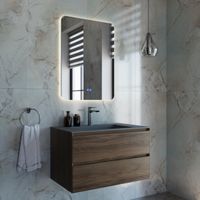 База под раковину Luka 800 подвесная, 2 выкатных ящика soft-close, С.Oak арт-VMC-2L800CO — фото 8, Тумбы под раковину