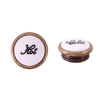 SD0051SM Заглушка маркировочная на ручку(и) для смесителей 2шт., металл/пластик, ЦВЕТ БРОНЗА — фото 1, Комплектующие