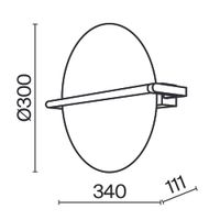 Настенный светильник (бра) Maytoni MOD279WL-L14B3K — фото 11, Бра