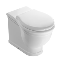 Унитаз GLOBO PAESTUM напольный приставной цвет белый PA025BI — фото 1, Приставные унитазы