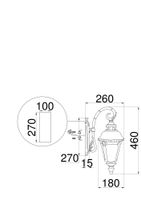 Настенный светильник (бра) Outdoor O029WL-01BZ — фото 9, Уличное освещение