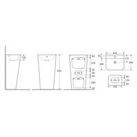 Товар: Раковина напольная AZARIO FRETTA SQUARE 440х380х835 отдельностоящая прямоугольная арт-AZ-302 - фото 2 Раковина напольная AZARIO FRETTA SQUARE 440х380х835 отдельностоящая прямоугольная арт-AZ-302 — фото 2, Раковины напольные