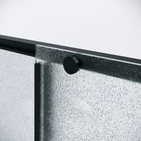 Дверь в нишу Niagara Nova NG-84-L10CHB (100х195) черный матовый,раздвижная влево,стекло шиншилла,1 место — фото 8, Раздвижные душевые двери