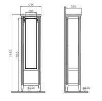 62241 Valarte Пенал 55 см левый цвет серый матовый VITRA — фото 2, Пеналы для ванной комнаты