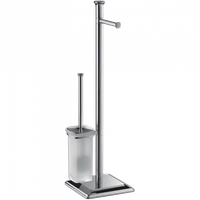 Стойка COLOMBO DESIGN PORTOFINO напольная с держателем туалетной бумаги и ершиком цвет хром арт-B3218 — фото 3, Стойки - набор держателей