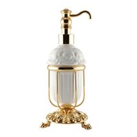 ELISABETTA Дозатор жидкого мыла настольный, керамика/золото 17061 — фото 1, Дозаторы