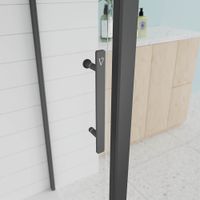 Душевой угол Veconi Evo 100SP B 1600х800x1950, черный матовый, тонированное стекло E1-SP-B-16080-12-C9 — фото 2, Душевые уголки