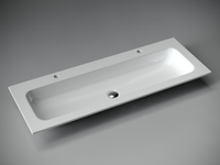 Раковина накладная мебельная Grace прямоугольная, с двумя отверстиями под смеситель 1210x457x137 мм, цвет белый арт-CN7016 — фото 2, Раковины встраиваемые сверху