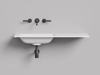 Раковина столешница ONDA FLOW SQUARE арт-1402206MN — фото 1, Раковины подвесные